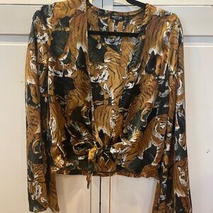 Nasty Gal Wild Tiger Print Blouse